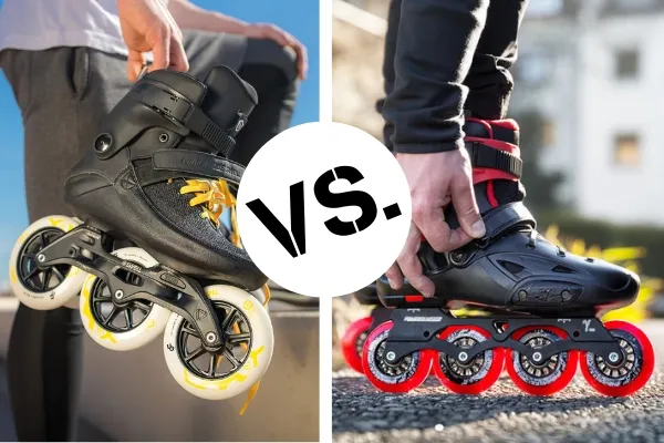 Which is preferable: inline skates with three wheels or four wheels?