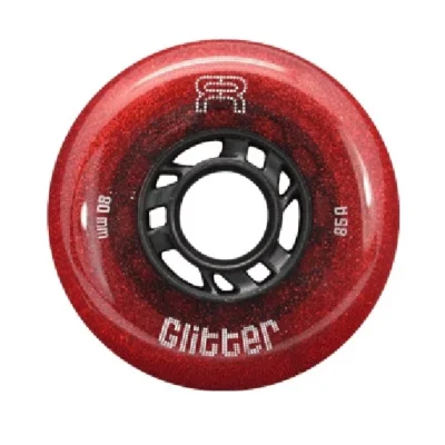 FR - GLITTER WHEELS 80mm - RED (4 UNITS) 85A