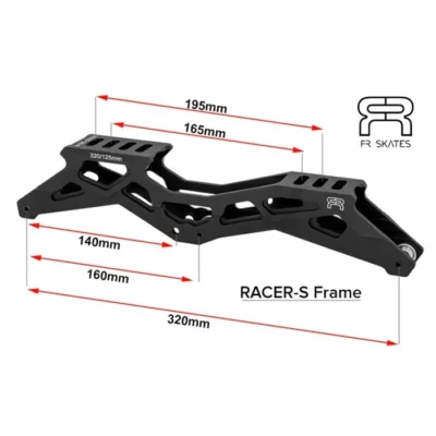 FR RACER S 325 - BLACK INLINE SKATE FRAMES
