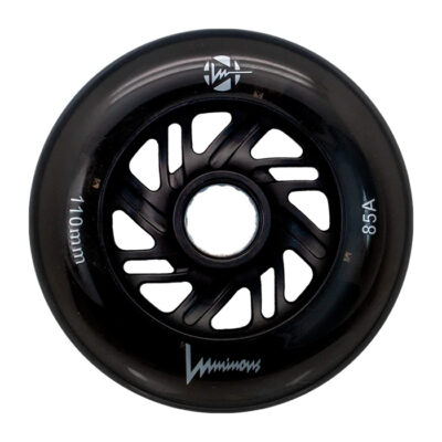 LUMINOUS - LED INLINE WHEELS Black 85A - 110MM (6 UNITS)