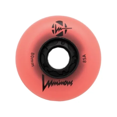 LUMINOUS - LED INLINE WHEELS Coral Glow 85A - 72MM / 80MM (4 UNITS)