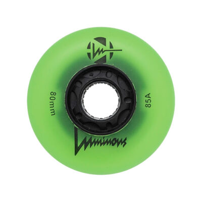 LUMINOUS - LED INLINE WHEELS Green Glow 85A - 76MM / 80MM (4 UNITS)