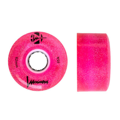 LUMINOUS - LED ROLLER WHEELS GLITTER PINK 85A - 62MM (4 UNITS)