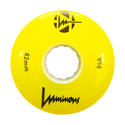 LUMINOUS - LED ROLLER WHEELS YELLOW 85A - 62MM (4 UNITS)