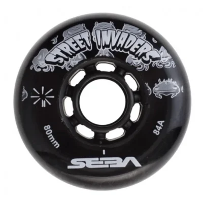 SEBA STREET INVADER WHEELS BLACK 80mm (4 UNITS) 84A